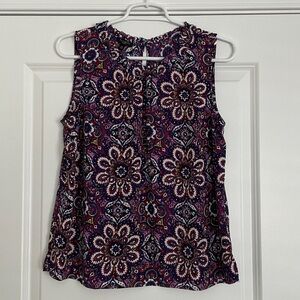 Talbots Multicolor Paisley Sleeveless Top